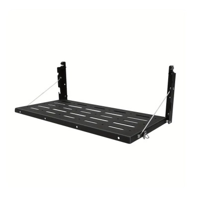 Prateleira de parede dobrável preta em metal