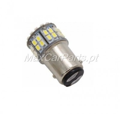 Lâmpada LED automóvel metálica com LEDs amarelos em painéis brancos