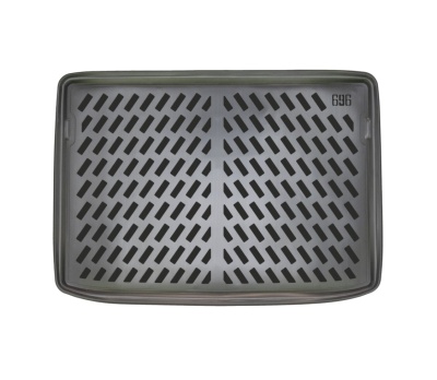 Tapete para carro G35 preto em borracha com padrões diagonais recortados