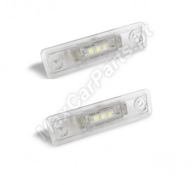 Par de luzes LED retangulares transparentes para automóvel