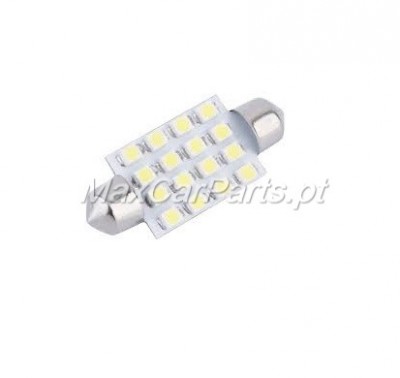 Lâmpada LED tipo festão com 12 pequenos LEDs e base metálica