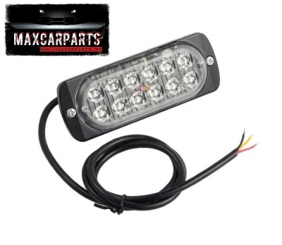 Farolim LED retangular preto com 15 LEDs e cabo com fios expostos