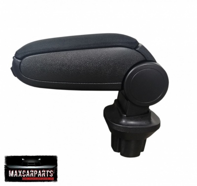 Apoio de braço para carro preto com base e articulação preta