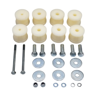 Conjunto de peças plásticas e metálicas em várias formas e tamanhos