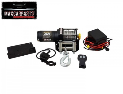 Conjunto de guincho elétrico com acessórios e logótipo MAXCARPARTS