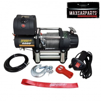 Maquina de guincho elétrico KANGAROO WINCH 8000 com acessórios