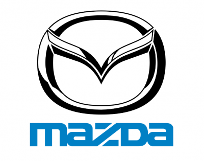Logótipo da Mazda com palavra 'mazda' azul