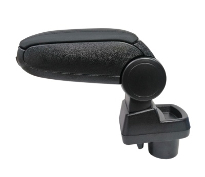 Apoio de braço almofadado preto para carro com base de fixação