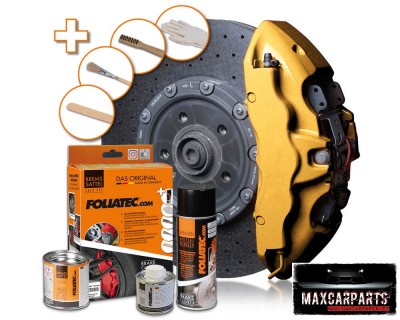 Kit de pintura travões FOLIATEC com discos em carbono e pinça amarela