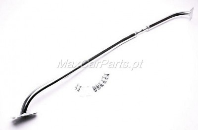 Barra estabilizadora cromada para automóvel com porcas e parafusos