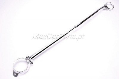 Barra estabilizadora metálica cromada com anilhas circulares
