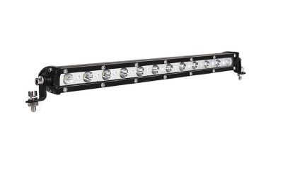 Barra de luz LED preta com 10 LEDs sobre fundo branco