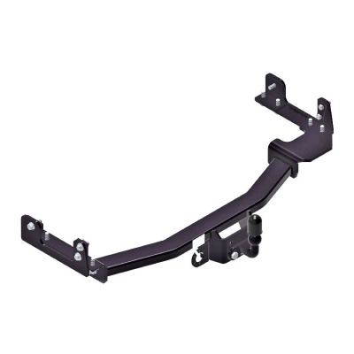 Suporte metálico para reboque automóvel preto fosco com gancho