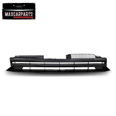 Parachoques dianteiro automóvel preto com grelha integrada