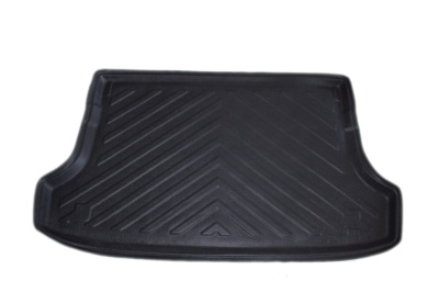 Tapete de proteção para bagageira de carro preto em plástico rígido com textura padrão diagonal