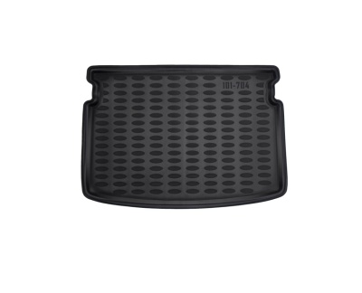 Tapete mala automóvel preto com padrão de gotas e texto IDL-714