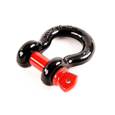 Anilha metálica preta com pino vermelho removível