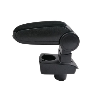 Apoio de braço preto para carro com espaço para copo