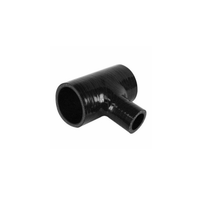 Peça em T preta brilhante para tubagem