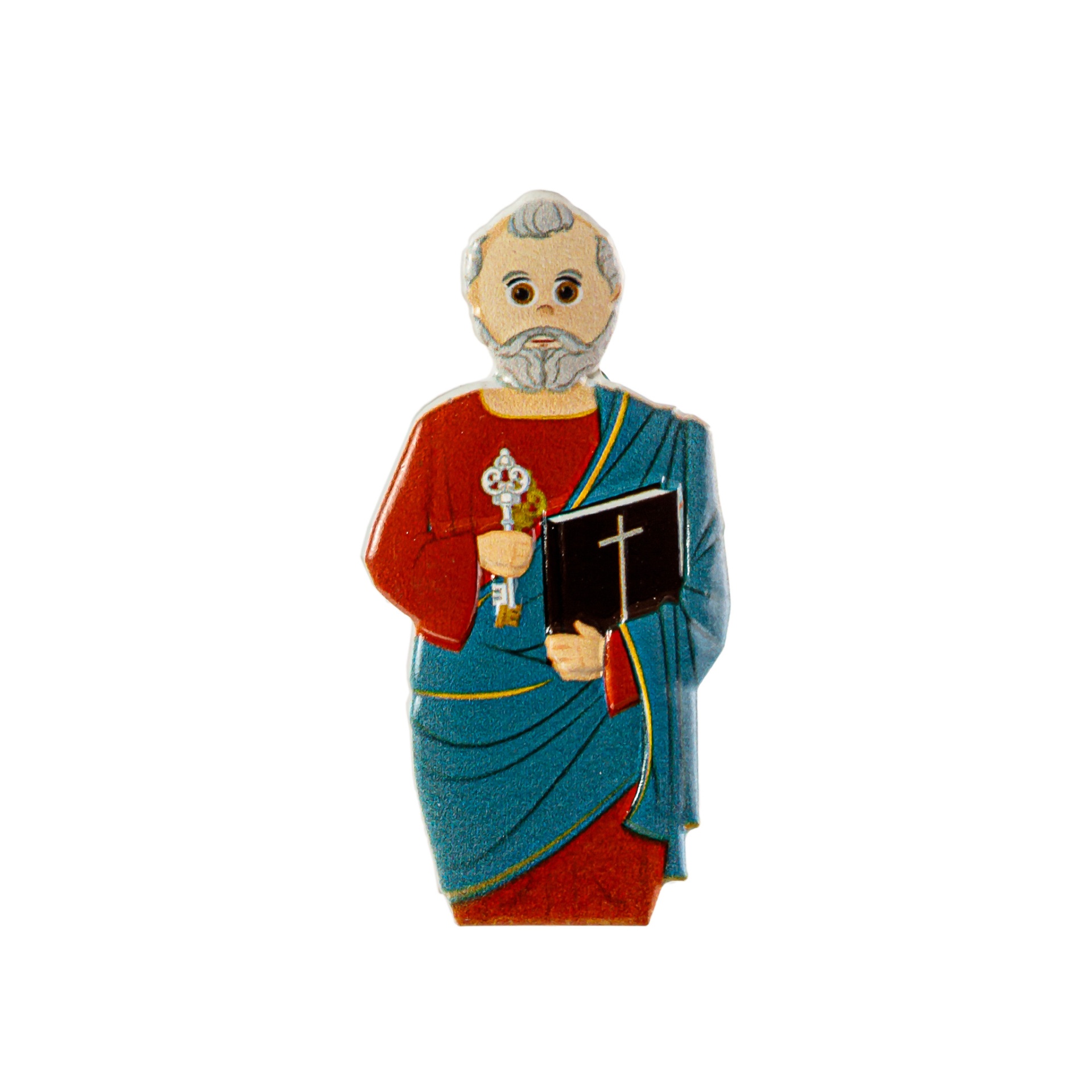 Pin metálico a cores de São Pedro com túnica e manto