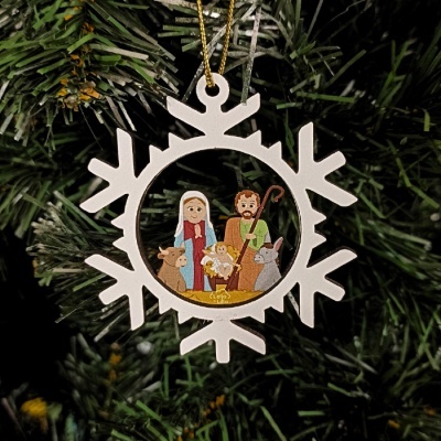 ADORNO&#x20;EM&#x20;MADEIRA&#x20;FLOCO&#x20;DE&#x20;NEVE&#x20;S&#x2F;FUNDO-PRES&#x00C9;PIO