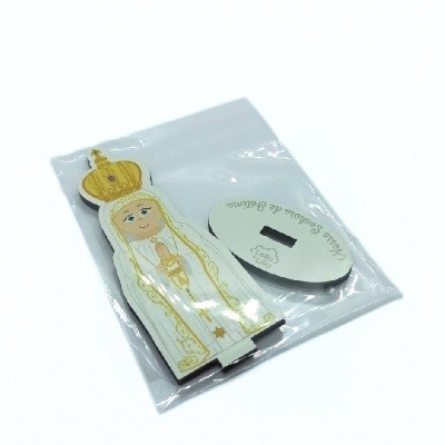 ADORNO&#x20;EM&#x20;MADEIRA&#x20;DE&#x20;NOSSA&#x20;SENHORA&#x20;DE&#x20;F&#x00C1;TIMA&#x20;MANTO&#x20;BRANCO