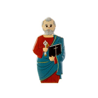 Pin metálico a cores de São Pedro com túnica e manto