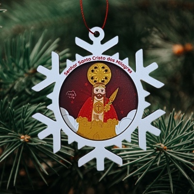 ADORNO&#x20;EM&#x20;MADEIRA&#x20;FLOCO&#x20;DE&#x20;NEVE&#x20;-&#x20;SENHOR&#x20;SANTO&#x20;CRISTO&#x20;DOS&#x20;MILAGRES