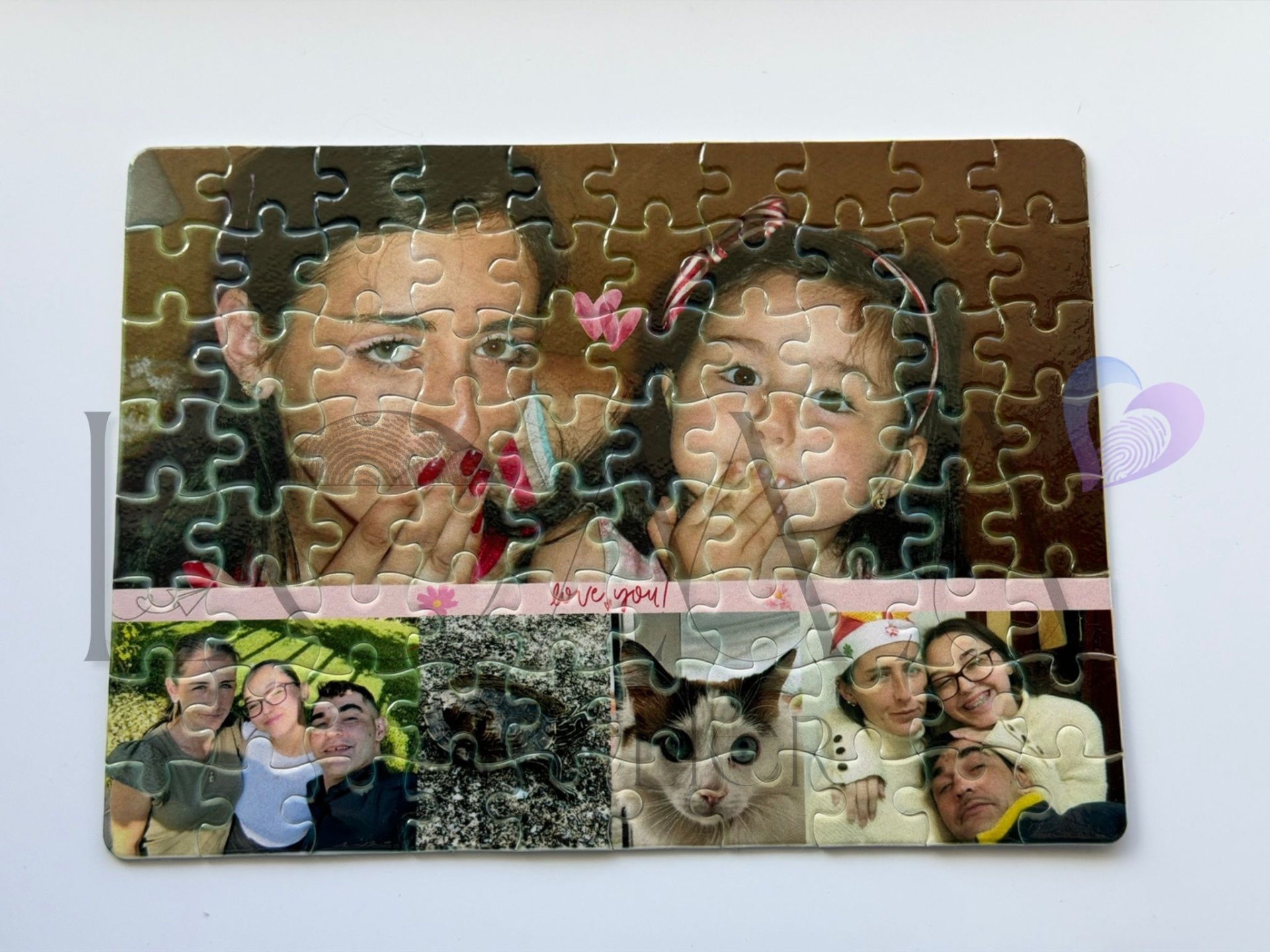 Puzzle A5 de 80 peças — Love You Quebra-cabeças com fotos pessoais e texto love you!