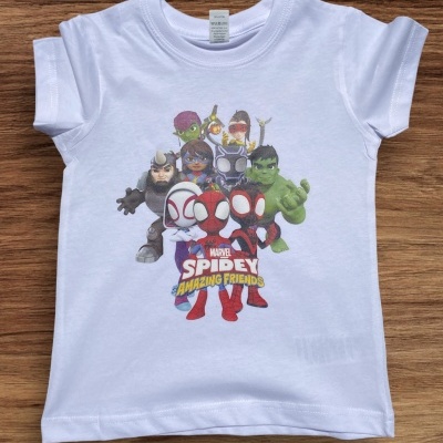 Camiseta branca com estampa Marvel Spidey Amazing Friends