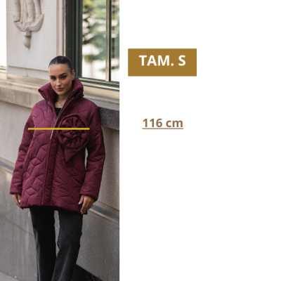 Casaco acolchoado feminino bordô tamanho S