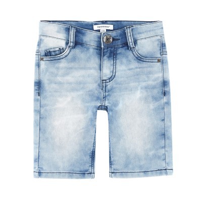 Calções claros de ganga para criança com efeito lavado