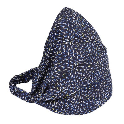 lenço ou bandana azul com padrão abstrato colorido