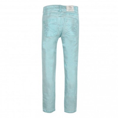 Calças de ganga azuis claras para criança vistas de trás