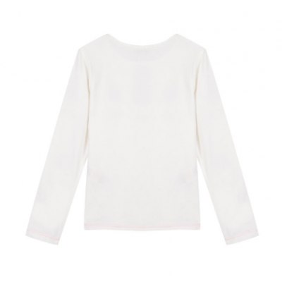 Camisola branca de manga comprida vista de costas