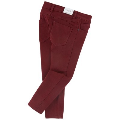 Calças de ganga bordô com etiqueta VERO MODA na cintura