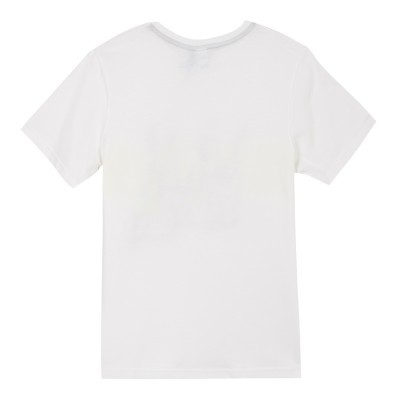 Camisola branca de manga curta com gola redonda