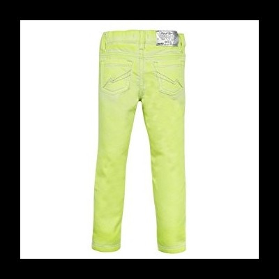 Calças de criança verdes fluorescentes vistas de trás