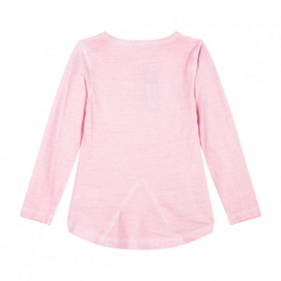 Camisola de manga comprida rosa clara para criança