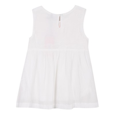 Blusa branca sem mangas para criança