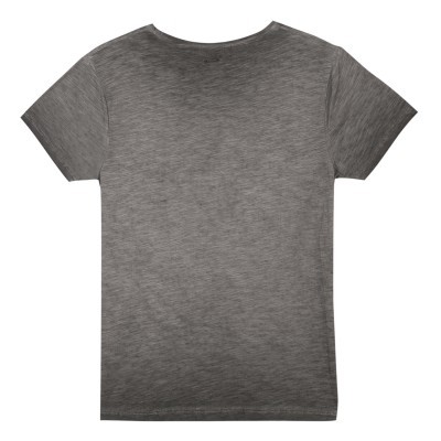 T-shirt cinzenta de manga curta com gola redonda