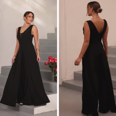 Macacão Feminino de Cerimónia Preto Miss You