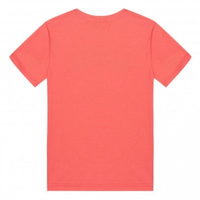 Camiseta coral de manga curta vista de trás