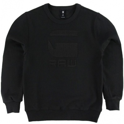 Sweatshirt preta G-Star RAW com padrão texturizado no peito