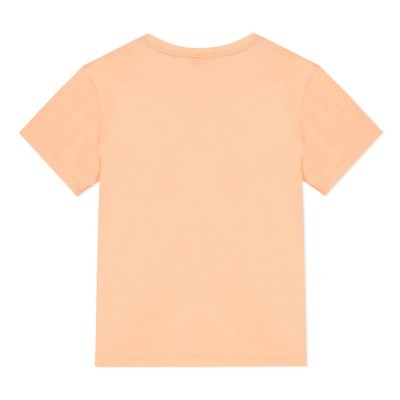 T-shirt infantil cor pêssego vista de costas