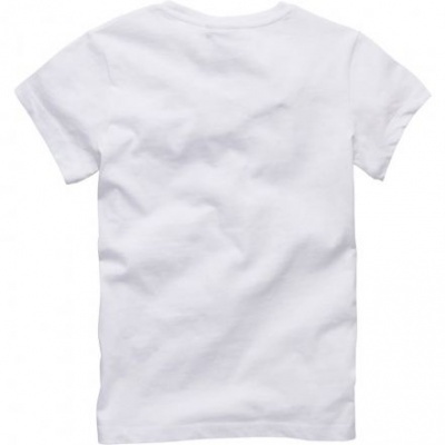 T-shirt branca de manga curta vista de costas