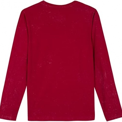 Camisola vermelha de manga comprida