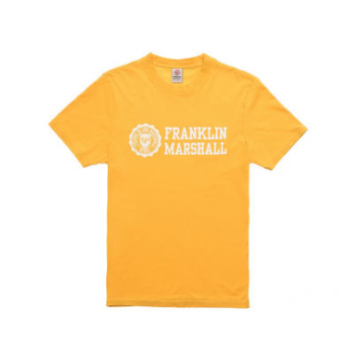 T-shirt amarela FRANKLIN MARSHALL com texto branco ao centro