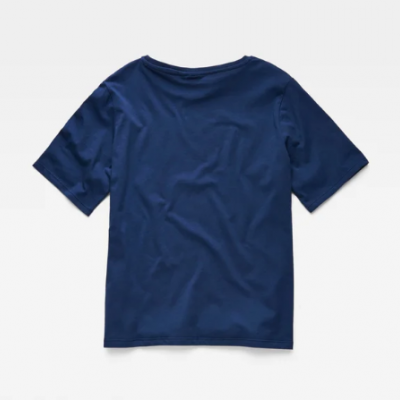 T-shirt masculina azul escuro de manga curta com gola redonda