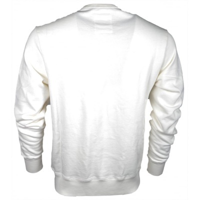 Sweatshirt branca de manga comprida vista de trás